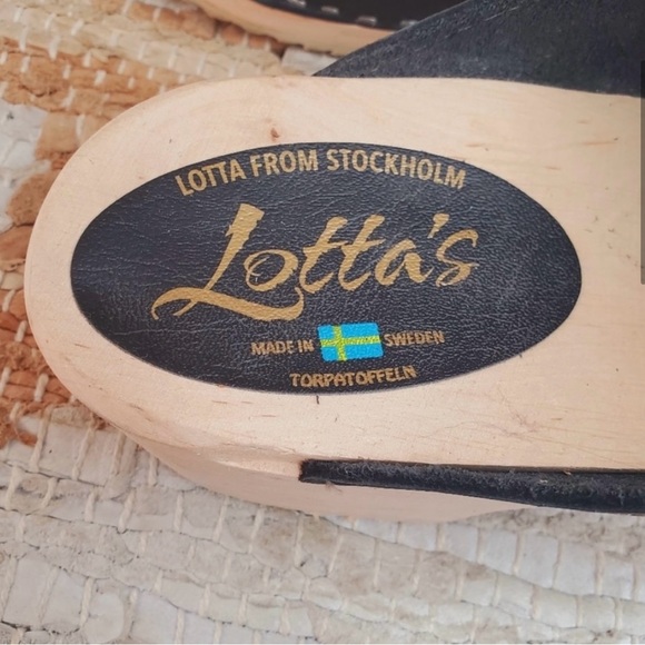 Lotta From Stockholm Black Leather Clogs size 43/11.5 - Picture 6 of 10